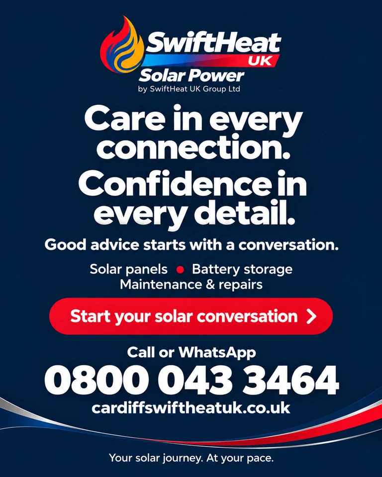 Care in every connection. Confidence in every detail. Solar panels, battery storage, maintenance and repairs. Call or WhatsApp 0800 043 3464.